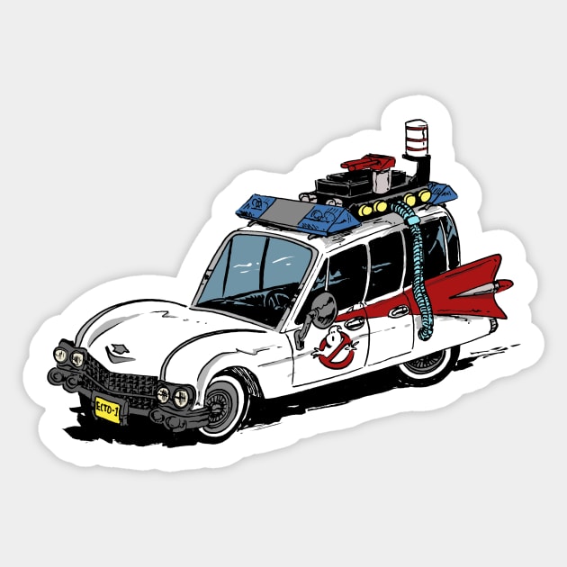 Ghostbusters Ecto-1 Sticker by ctupa